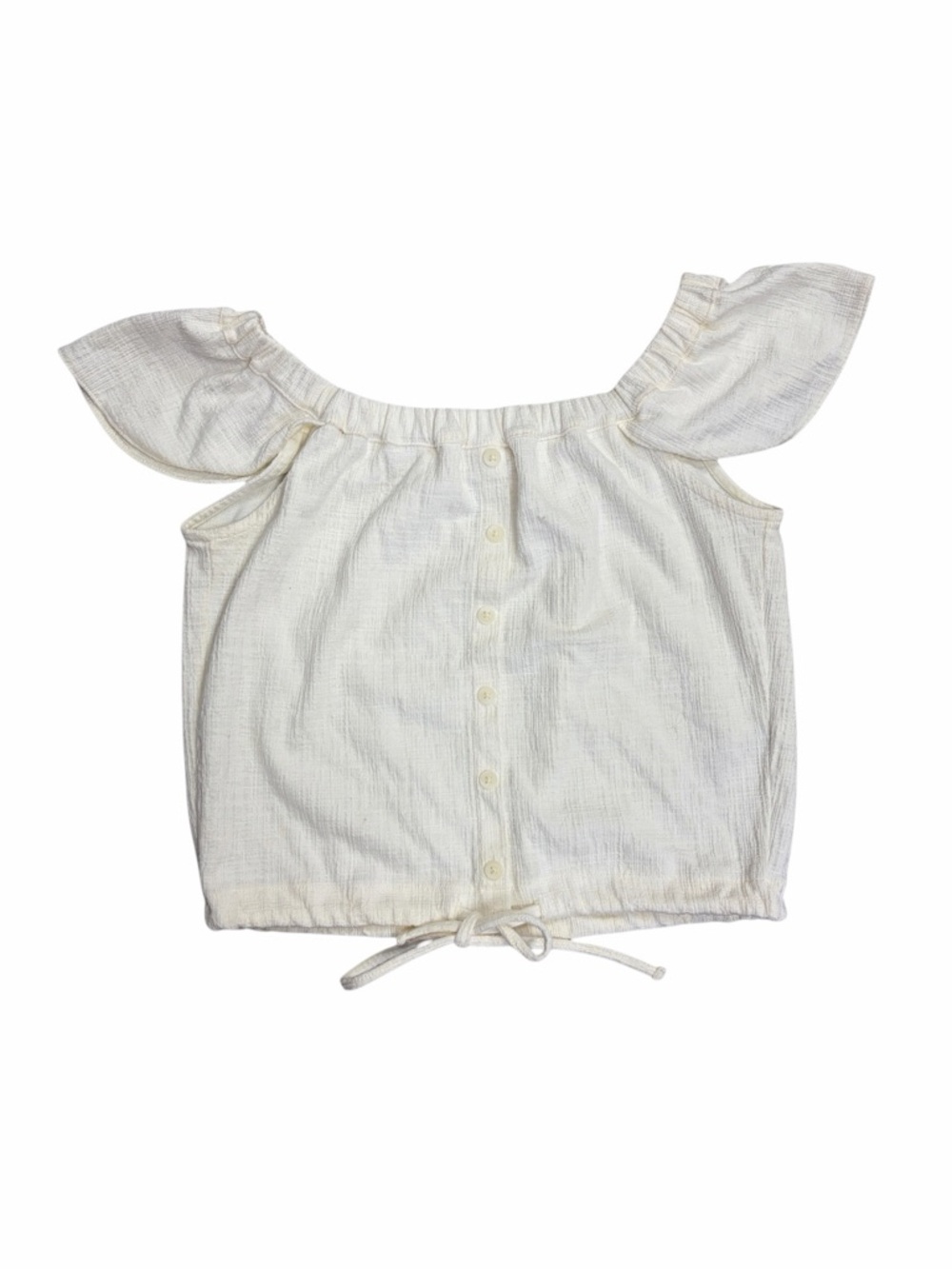Madewell Texture & Thread Off The Shoulder Top Bright‎ Ivory - Small